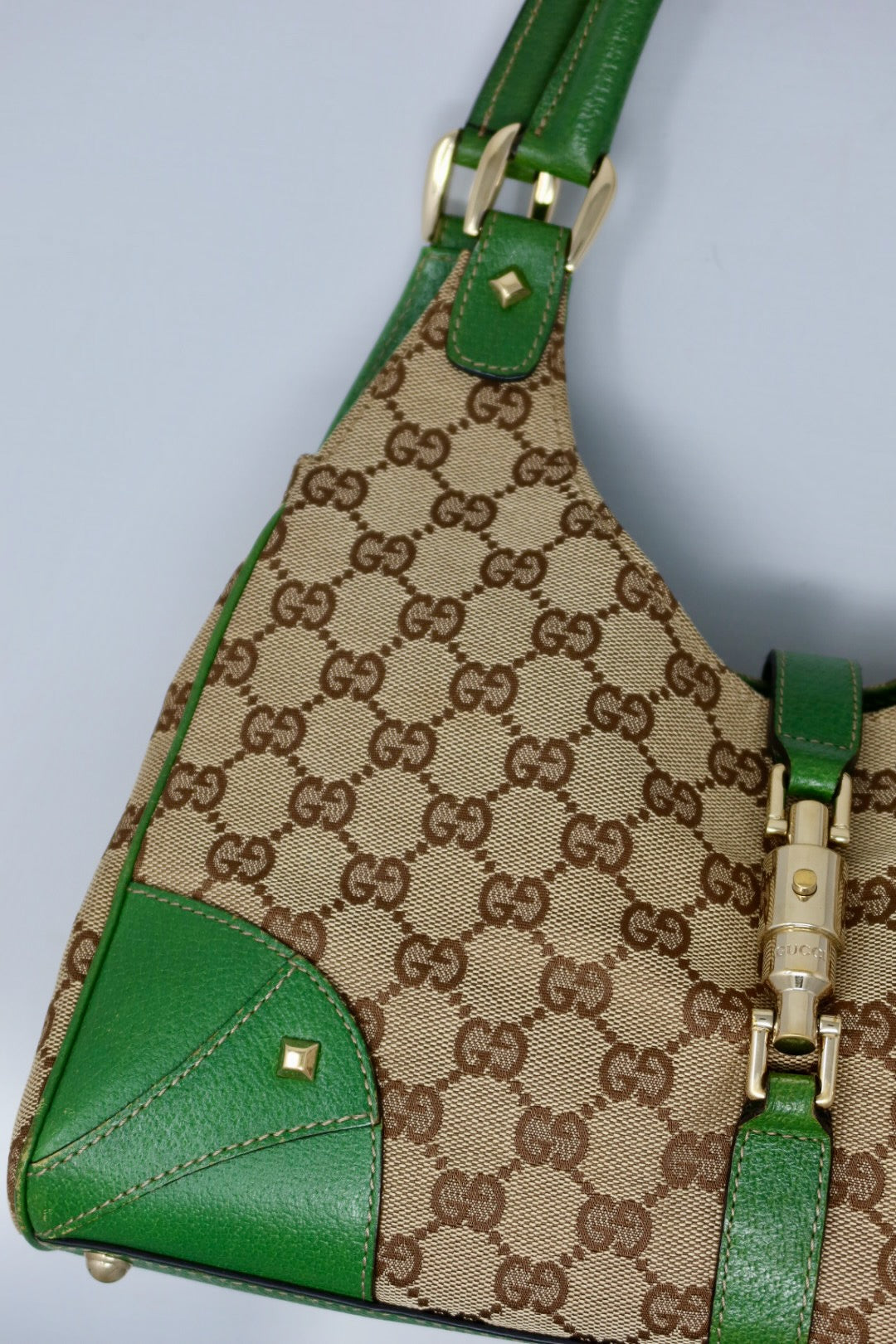 Gucci Jackie Green GG Canvas