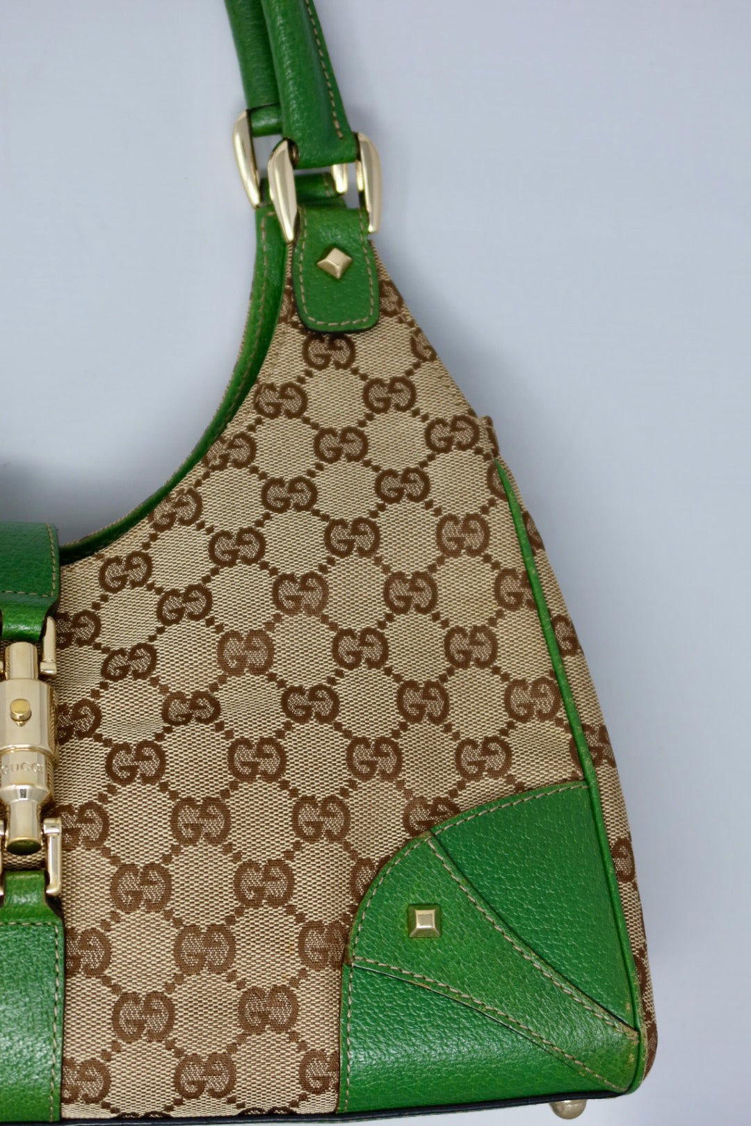 Gucci Jackie Green GG Canvas