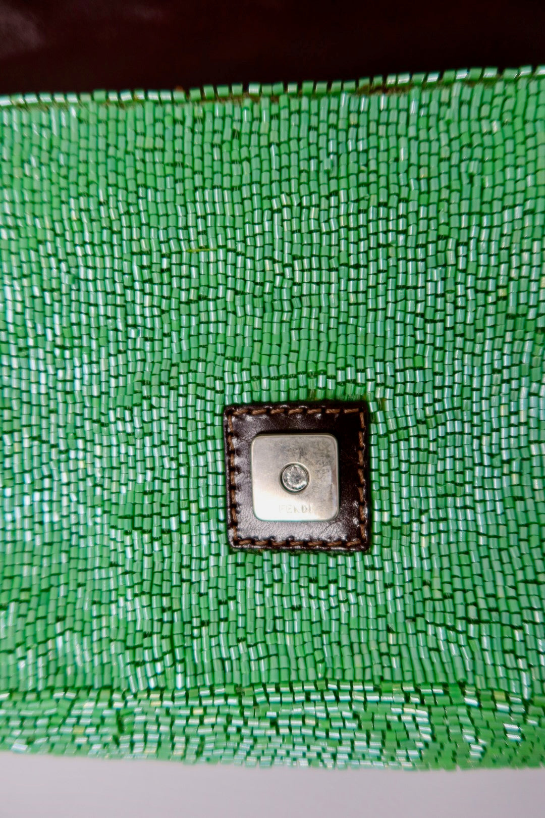 Fendi Beaded Baguette Green (comes with original duster and extra beads)