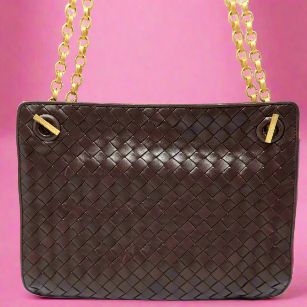Bottega Veneta Brown Interciatto