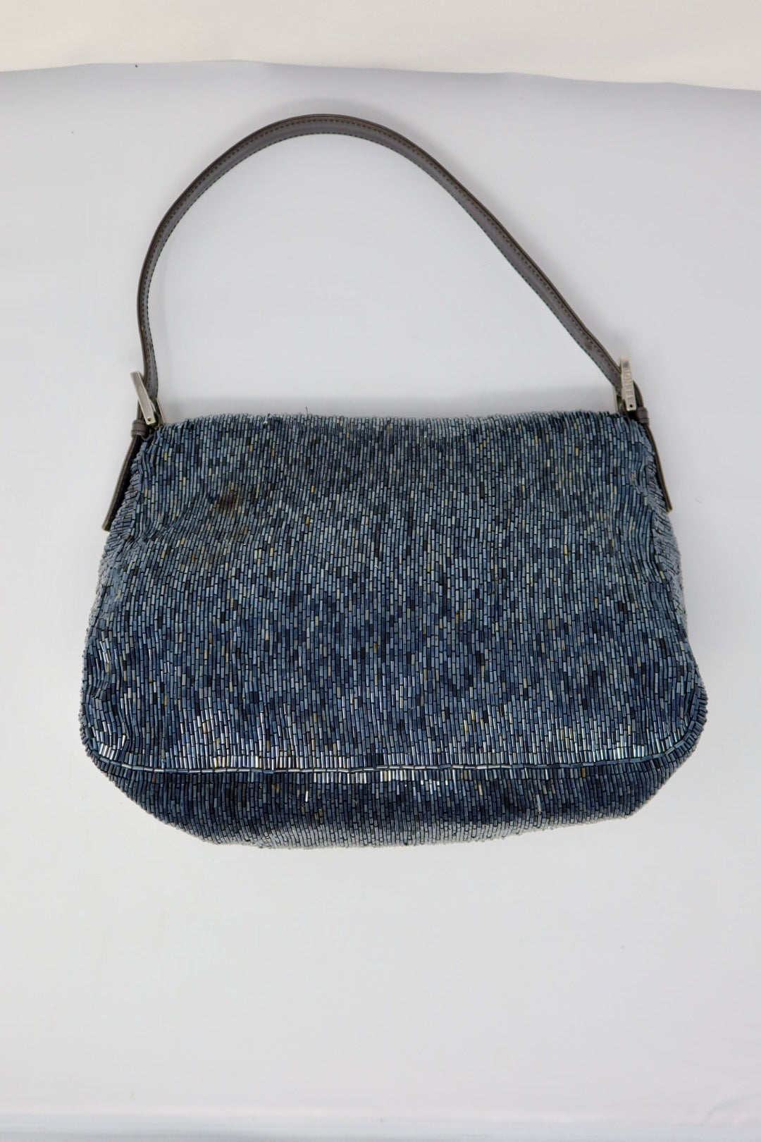 Fendi Mamma Beaded Blue/Black Baguette