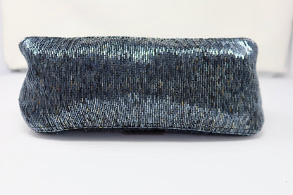 Fendi Mamma Beaded Blue/Black Baguette