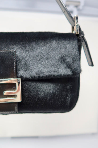 Fendi Baguette Black Pony Hair