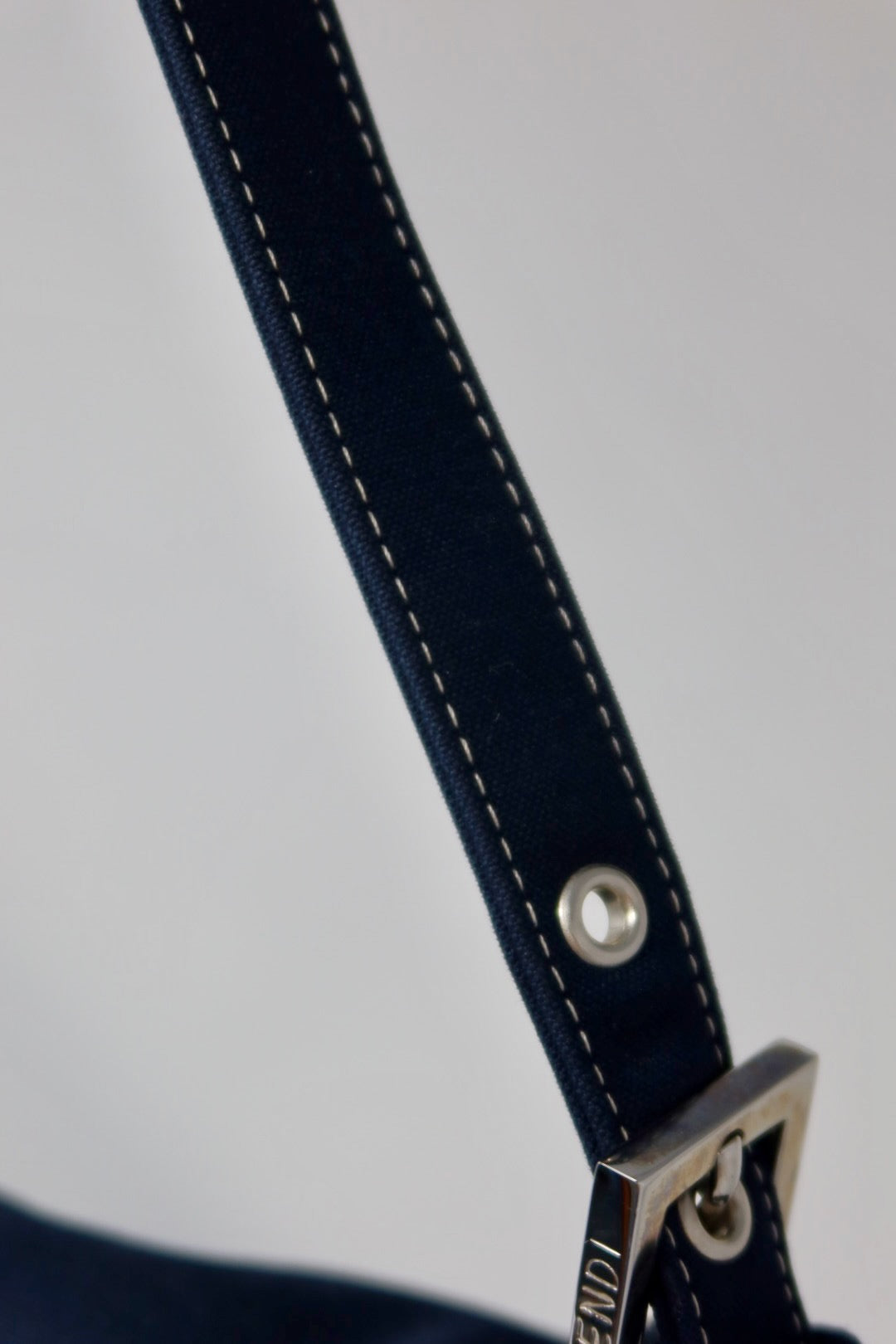 Fendi Mamma Baguette Canvas Navy