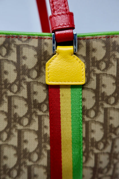 Christian Dior Rasta Trotter Canvas Tote Bag