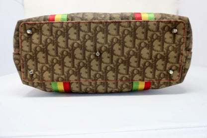 Christian Dior Rasta Trotter Canvas Tote Bag