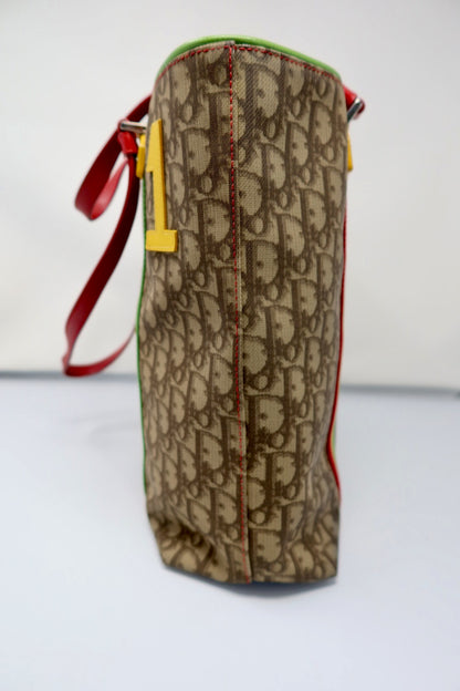 Christian Dior Rasta Trotter Canvas Tote Bag