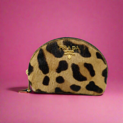 Prada Calf Pouch Animal Pattern