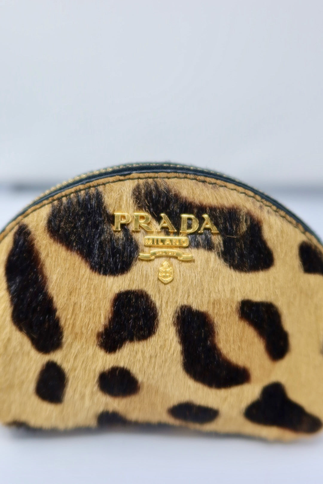 Prada Calf Pouch Animal Pattern