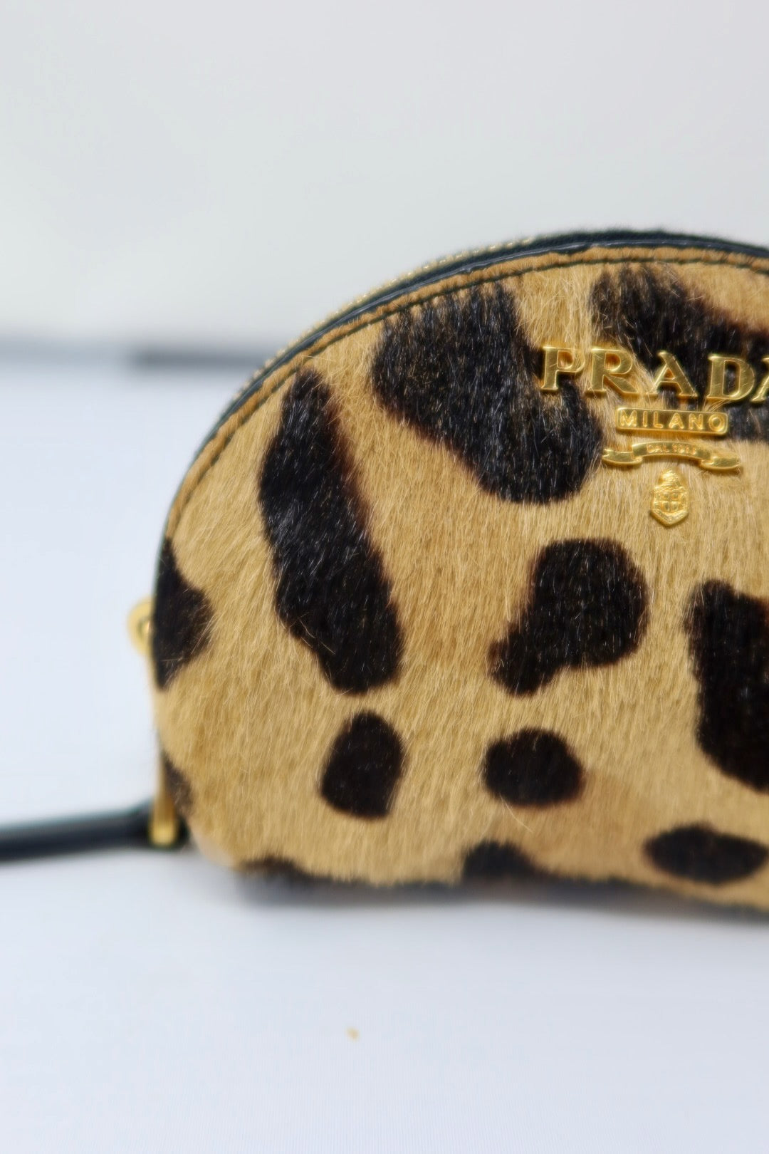 Prada Calf Pouch Animal Pattern