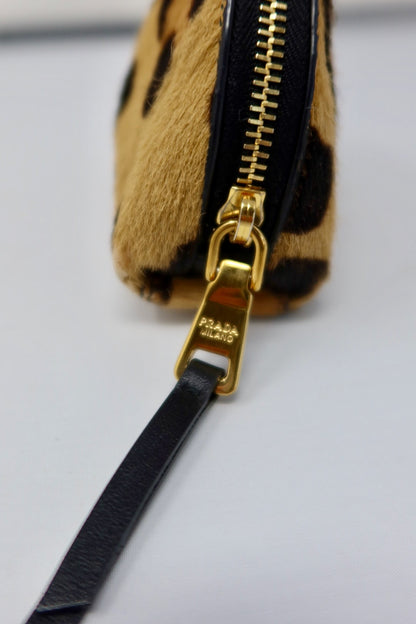 Prada Calf Pouch Animal Pattern