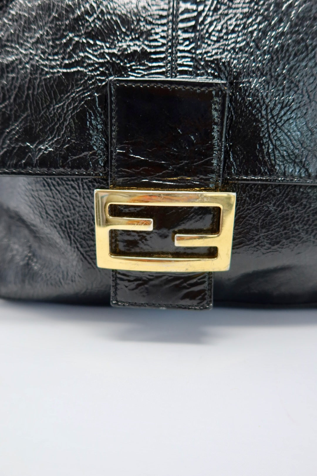 Fendi Mamma Baguette Black Leather