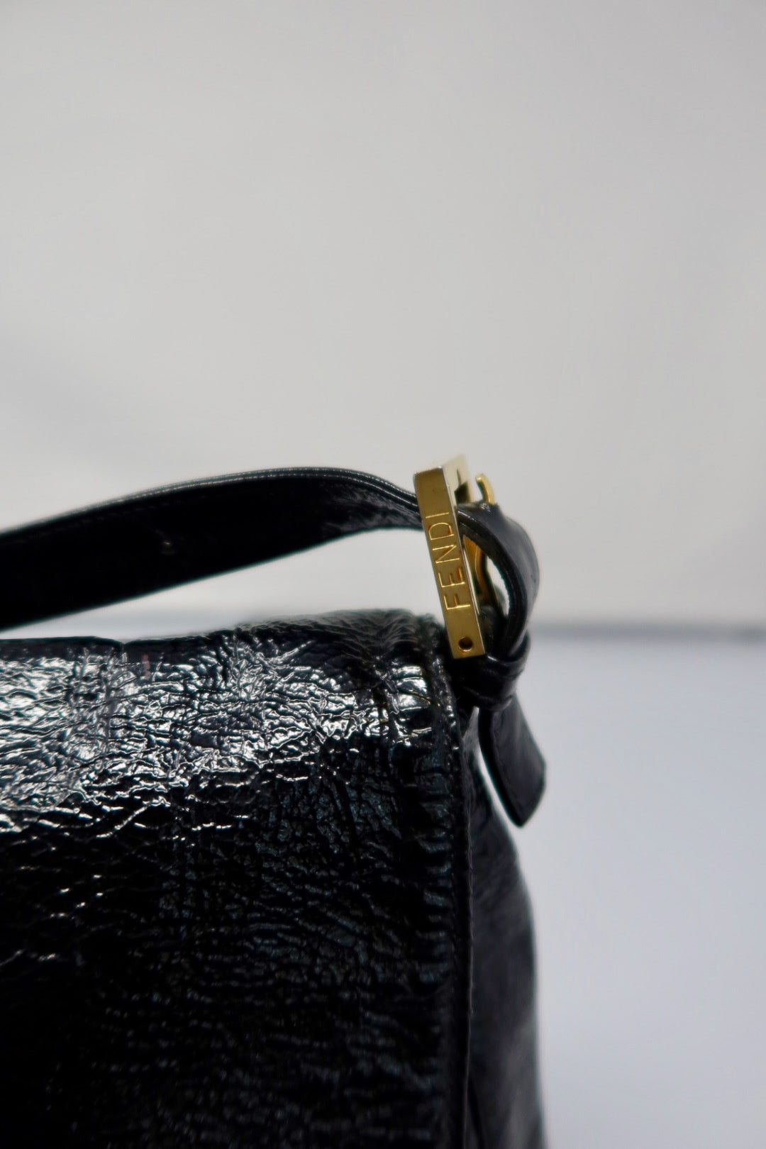 Fendi Mamma Baguette Black Leather