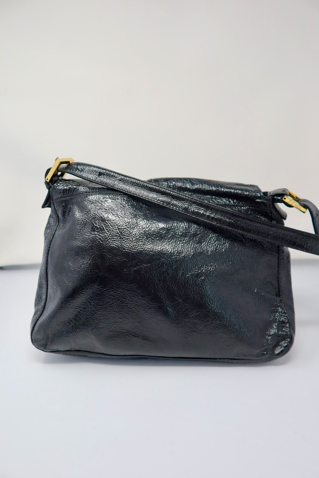 Fendi Mamma Baguette Black Leather