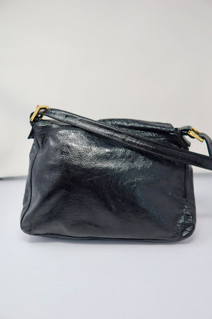 Fendi Mamma Baguette Black Leather