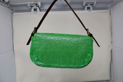 Fendi Beaded Baguette Green (comes with original duster and extra beads)