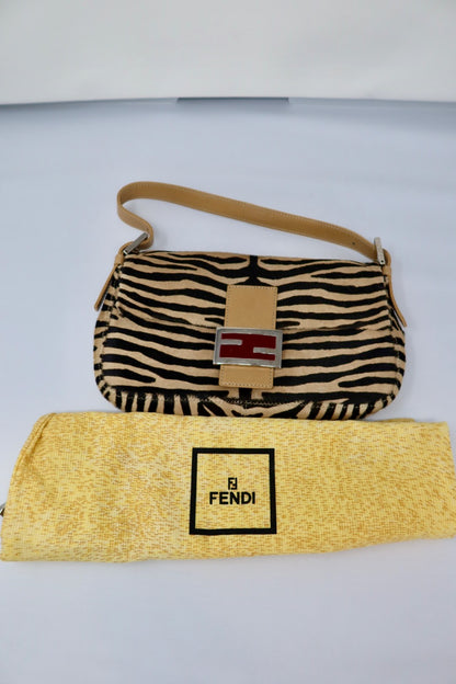 Fendi Baguette Brown Pony Hair Zebra (comes with original duster)