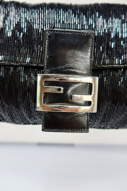 Fendi Baguette Black Beaded