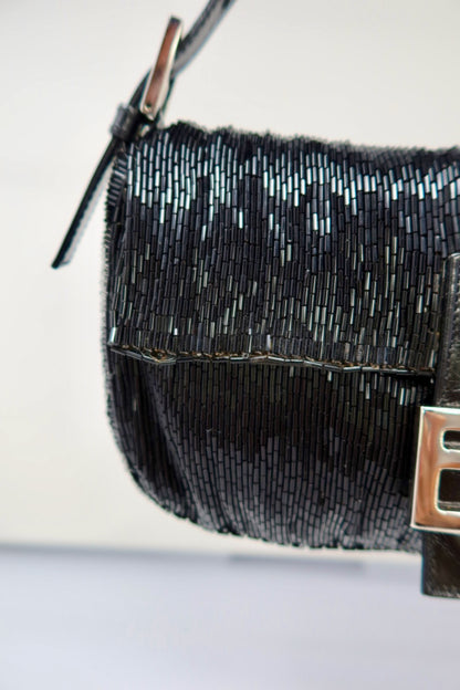 Fendi Baguette Black Beaded