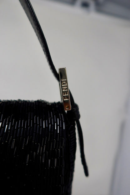 Fendi Baguette Black Beaded