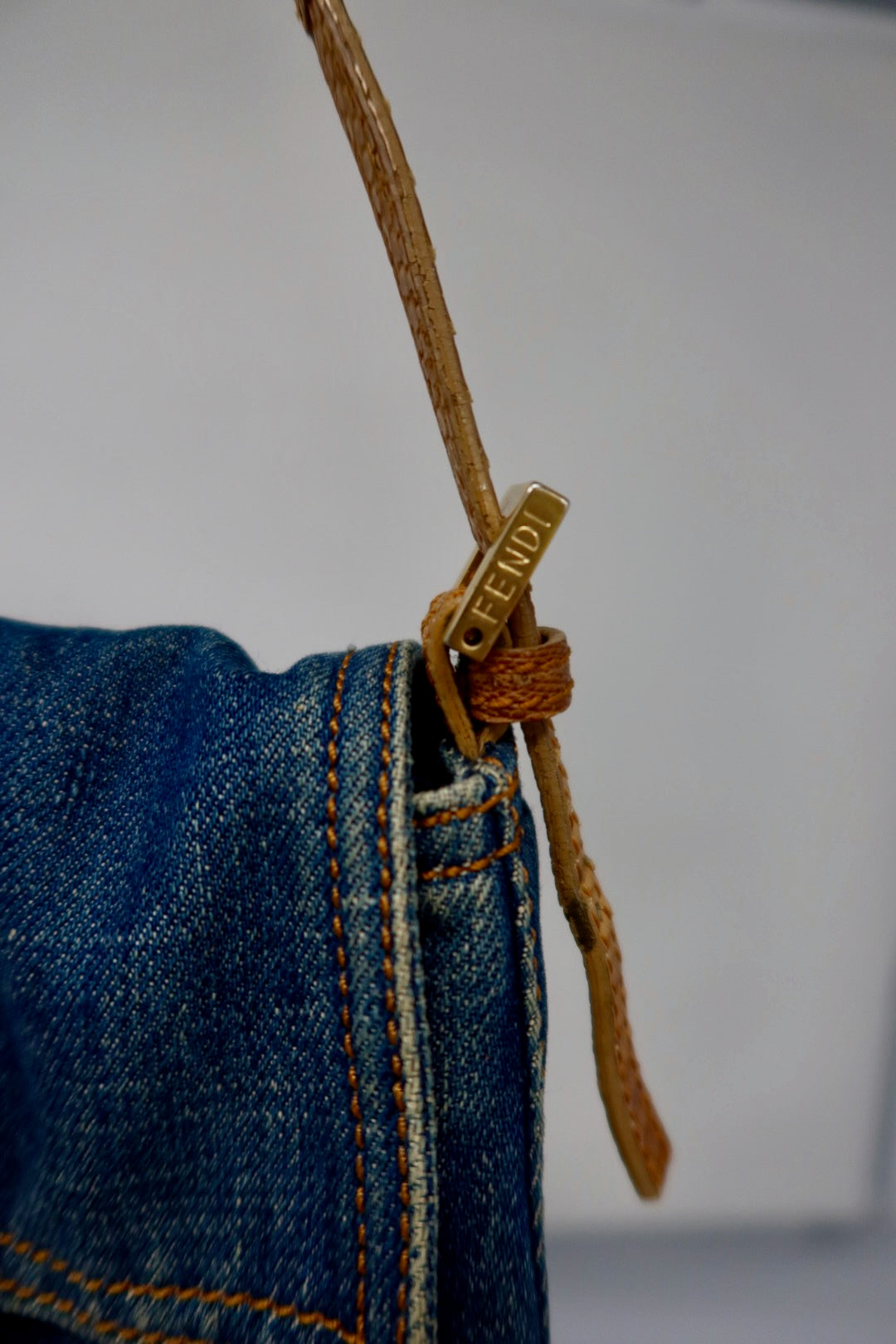 Fendi Denim Mini Mamma Baguette