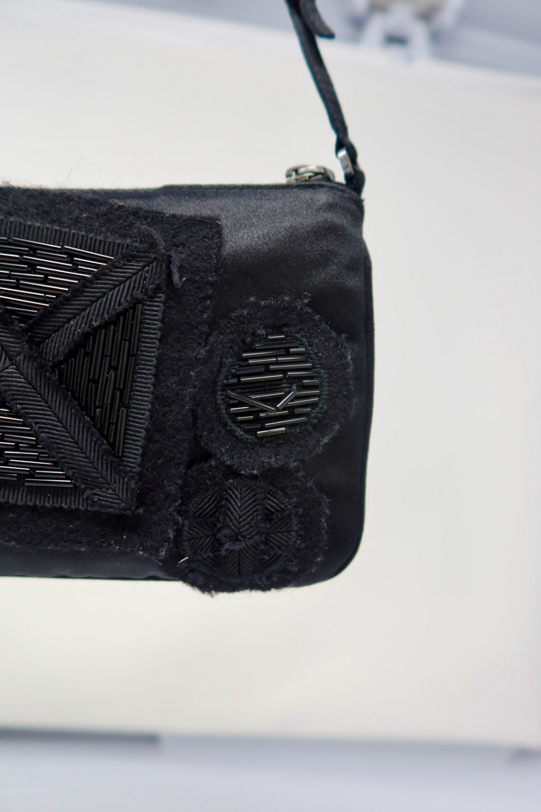 Prada Black pochette with outside stitching
