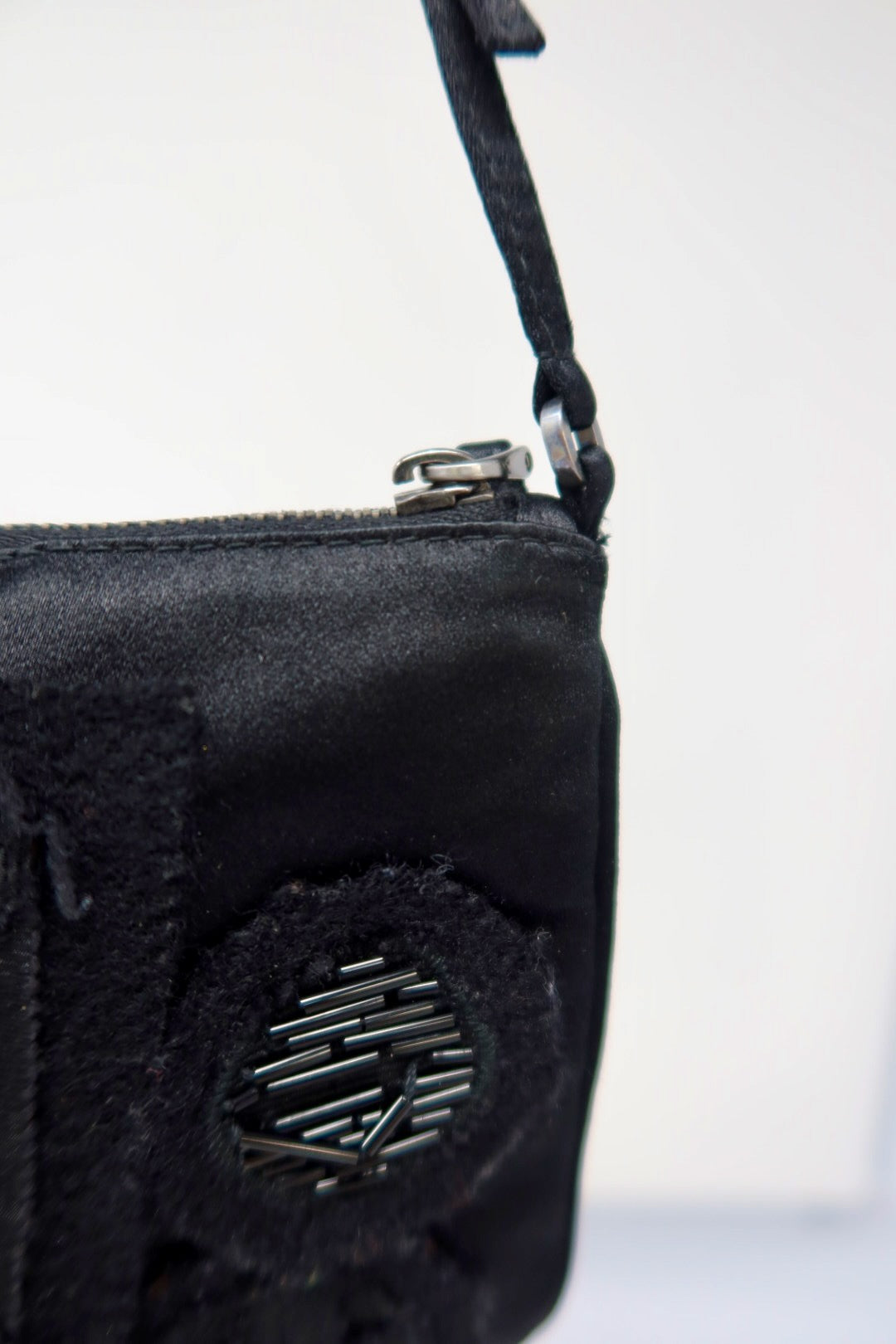 Prada Black pochette with outside stitching