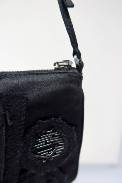 Prada Black pochette with outside stitching