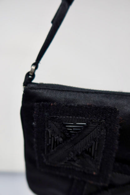 Prada Black pochette with outside stitching