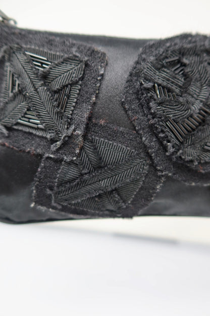 Prada Black pochette with outside stitching