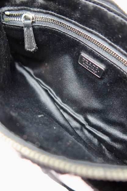 Prada Black pochette with outside stitching