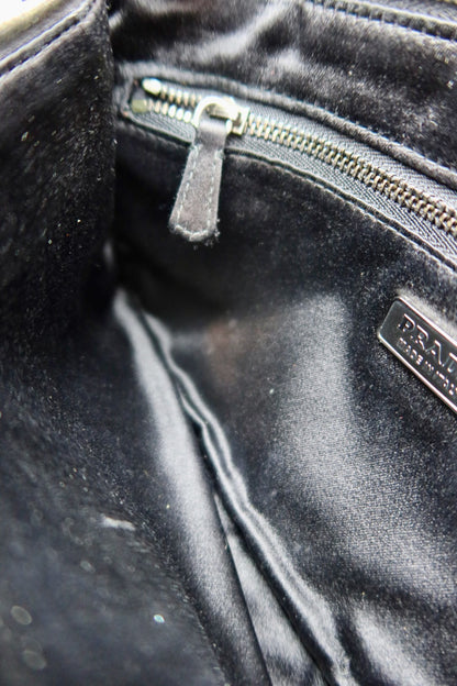 Prada Black pochette with outside stitching