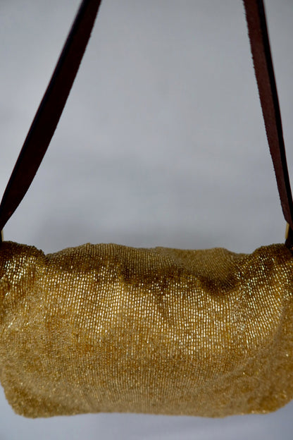 Fendi Mama Baugette Gold Beaded