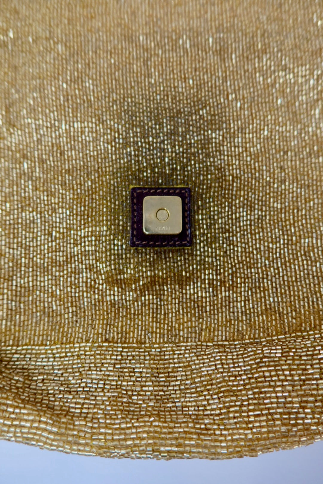 Fendi Mama Baugette Gold Beaded