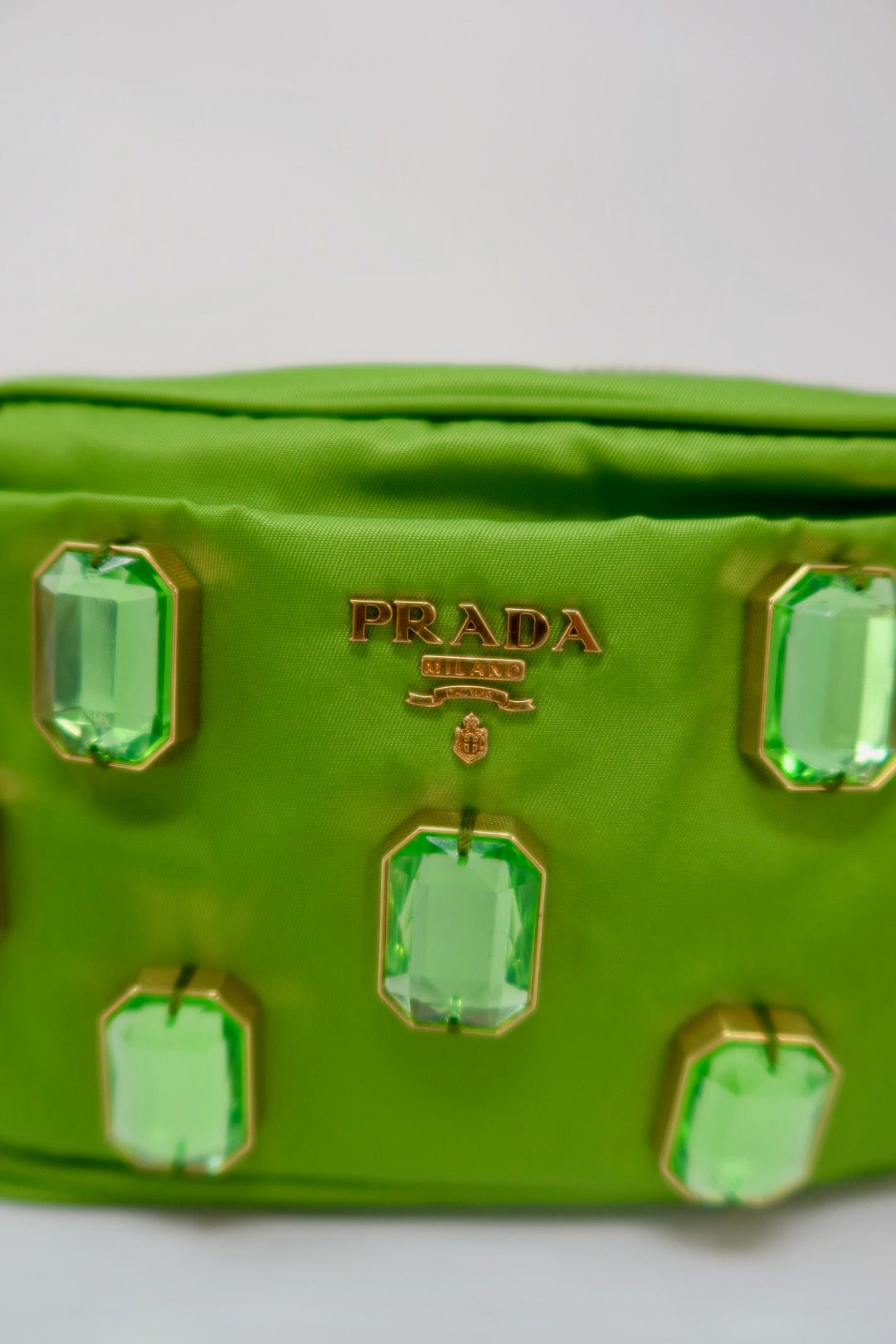 Prada Tessuto Pietre Green Crossbody (comes with strap)