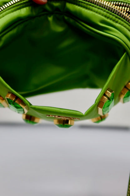 Prada Tessuto Pietre Green Crossbody (comes with strap)
