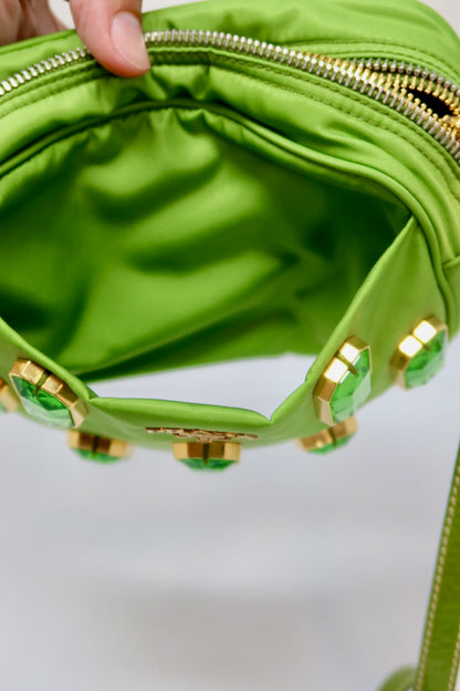 Prada Tessuto Pietre Green Crossbody (comes with strap)