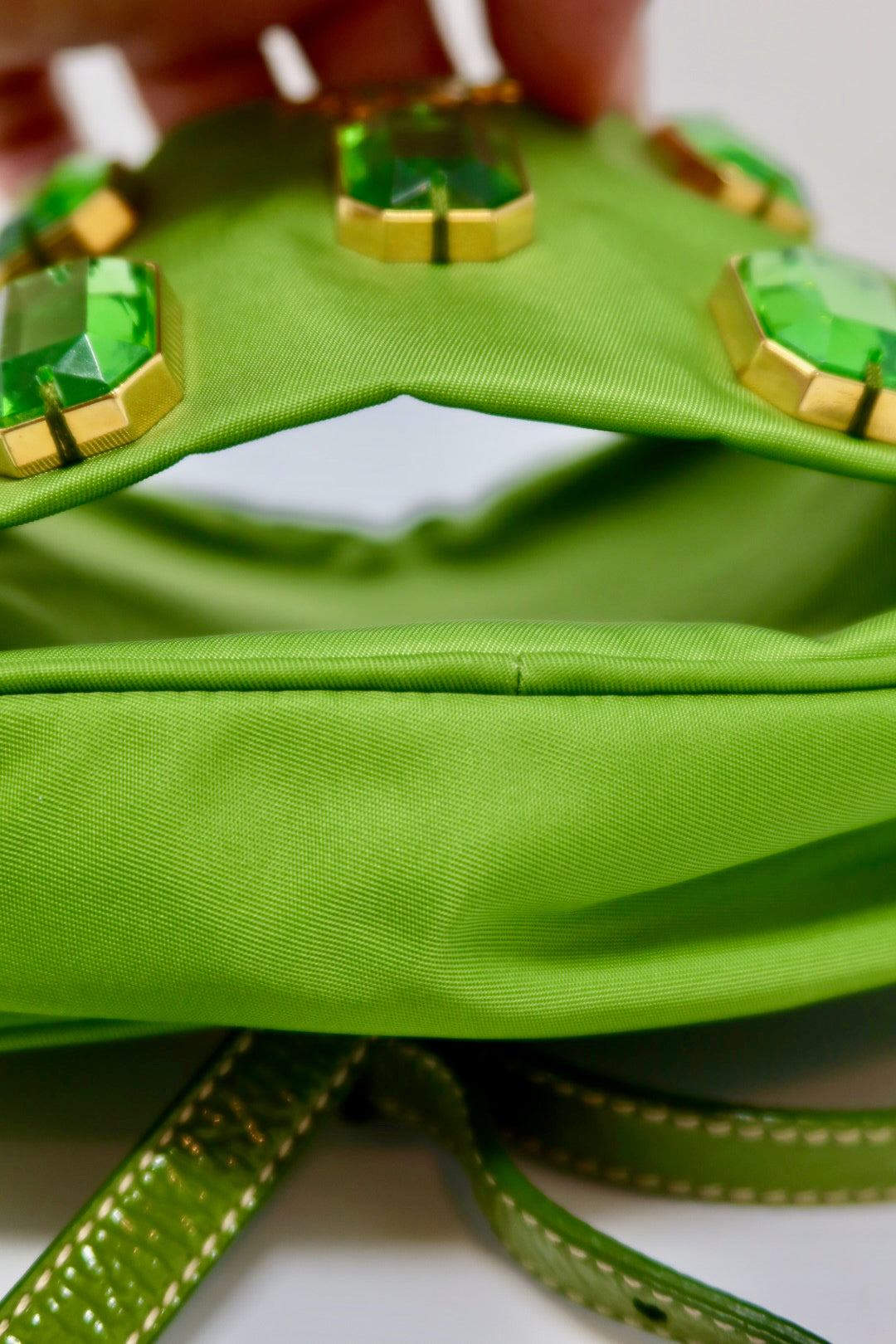 Prada Tessuto Pietre Green Crossbody (comes with strap)