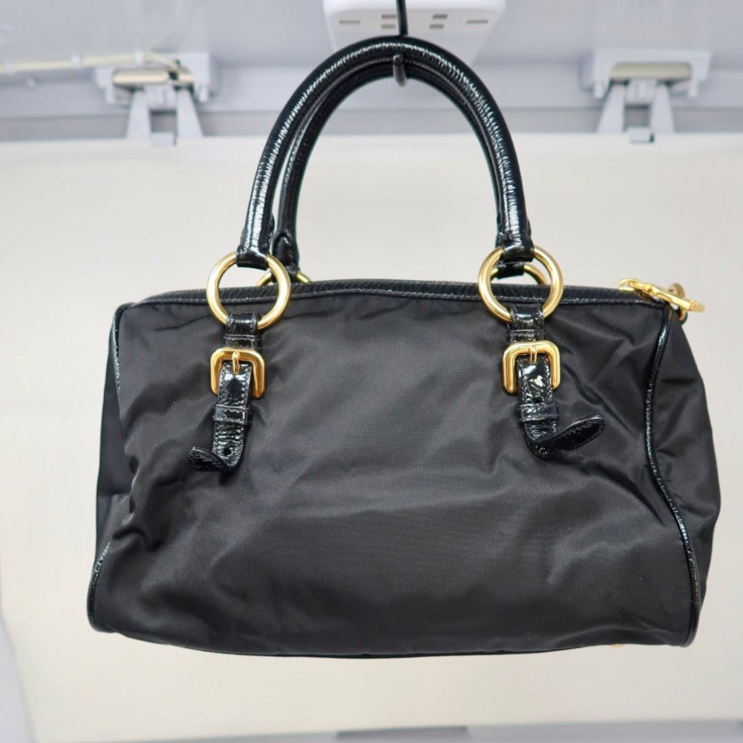 Prada Black Tessuto Pietre Jeweled Black