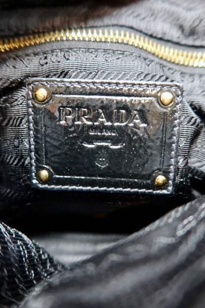 Prada Black Tessuto Pietre Jeweled Black