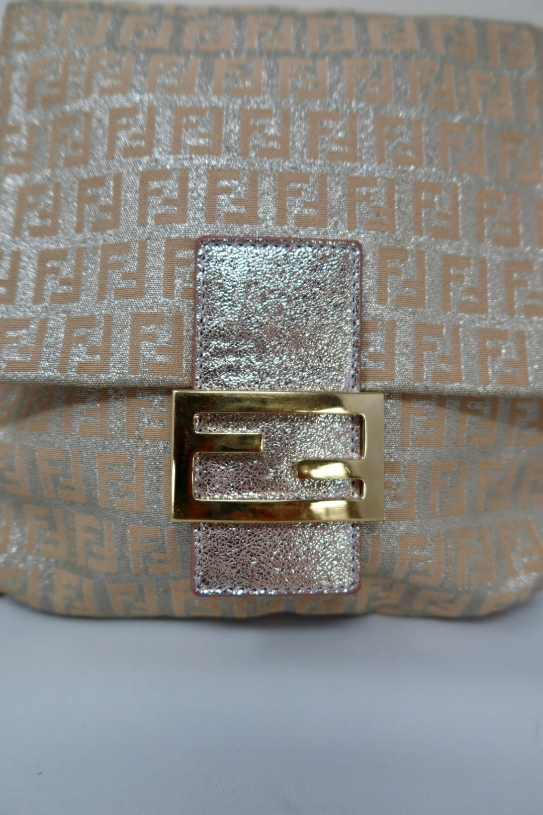 Fendi Zucchino Canvas Crossbody Pink