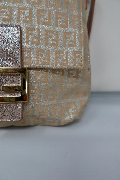 Fendi Zucchino Canvas Crossbody Pink