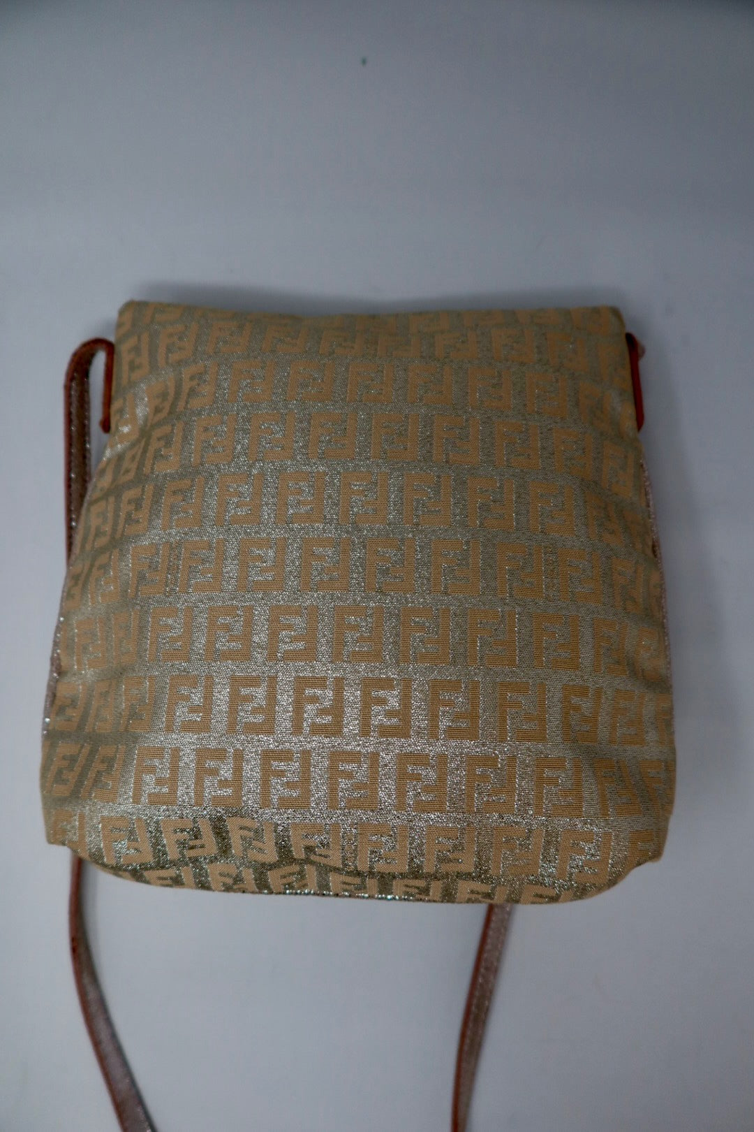 Fendi Zucchino Canvas Crossbody Pink