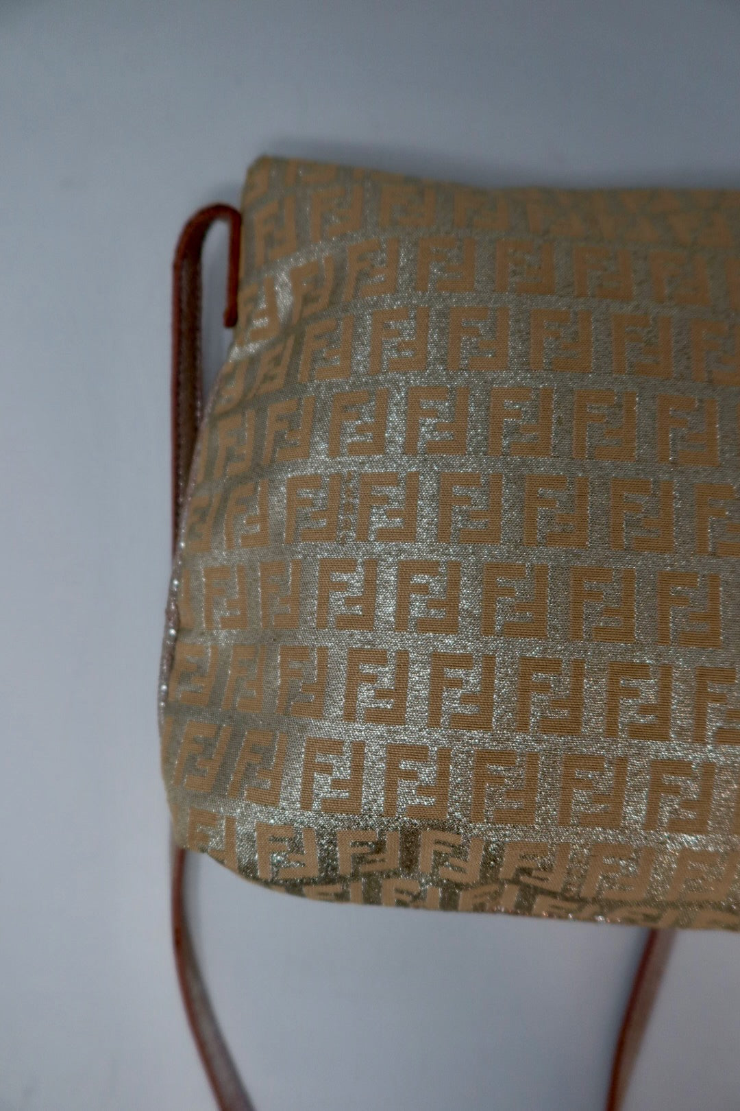 Fendi Zucchino Canvas Crossbody Pink