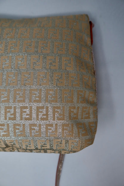 Fendi Zucchino Canvas Crossbody Pink