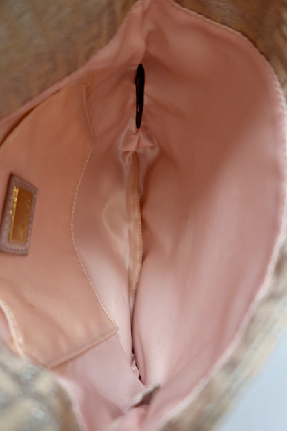 Fendi Zucchino Canvas Crossbody Pink