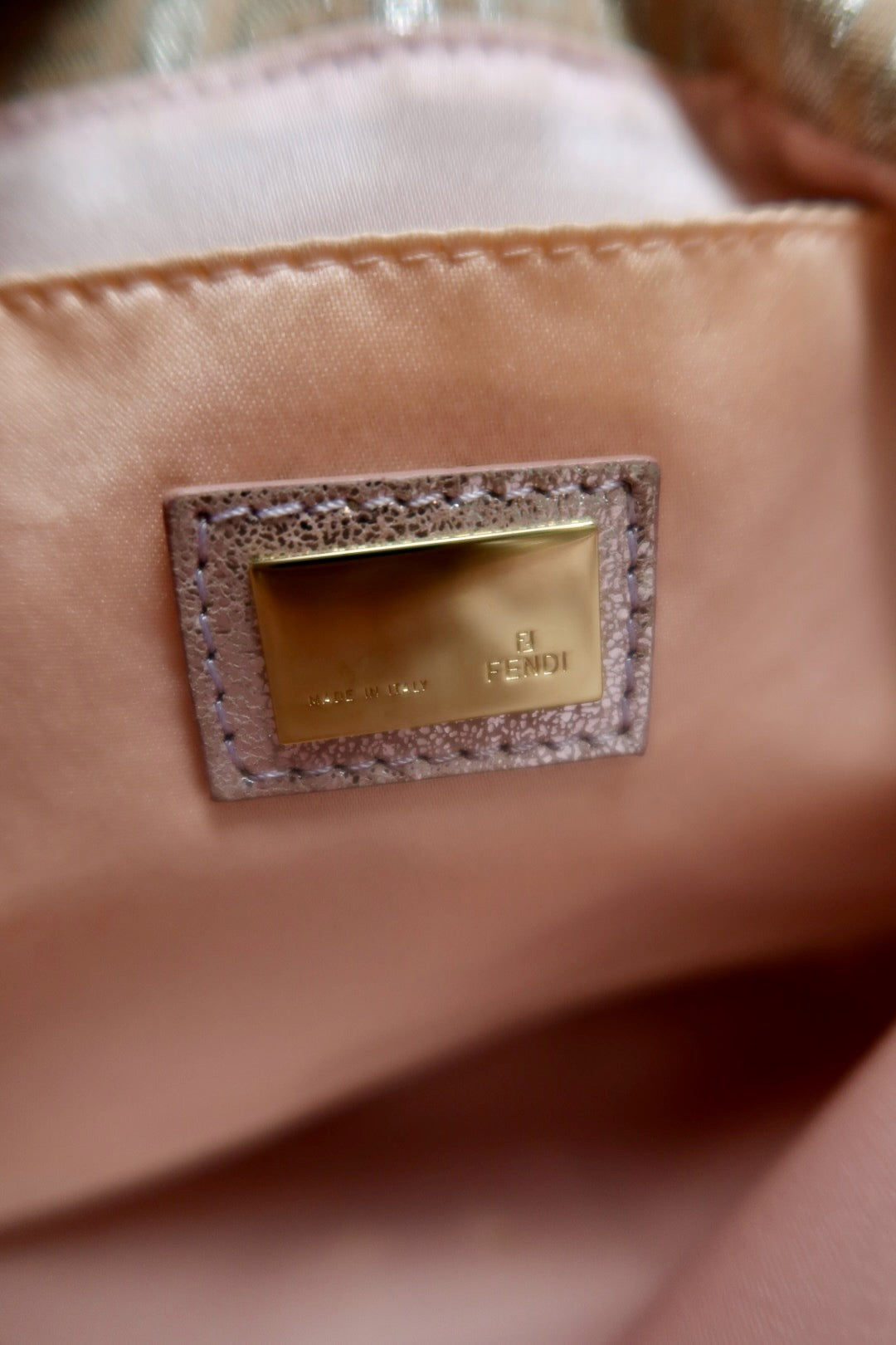 Fendi Zucchino Canvas Crossbody Pink
