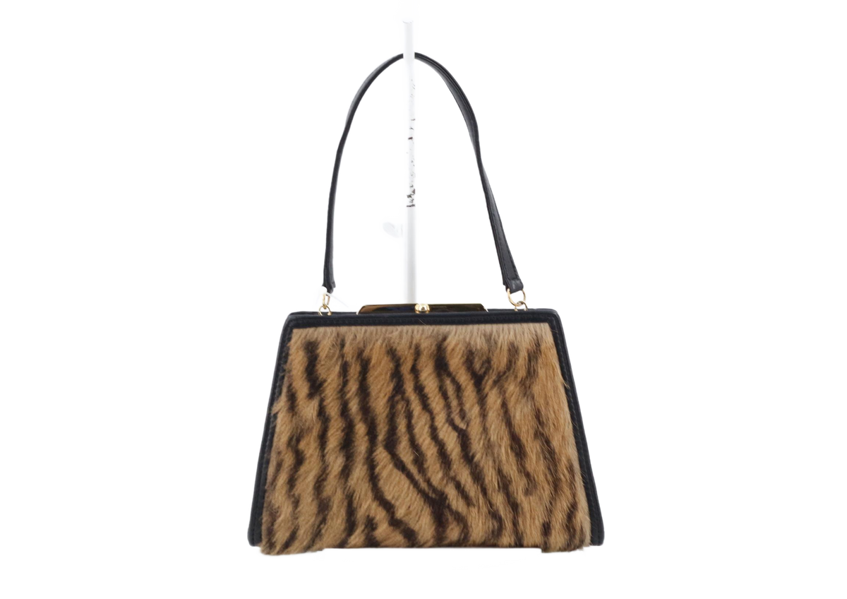 LOEWE Tiger Print Calf Hair Vanity Shoulder Bag