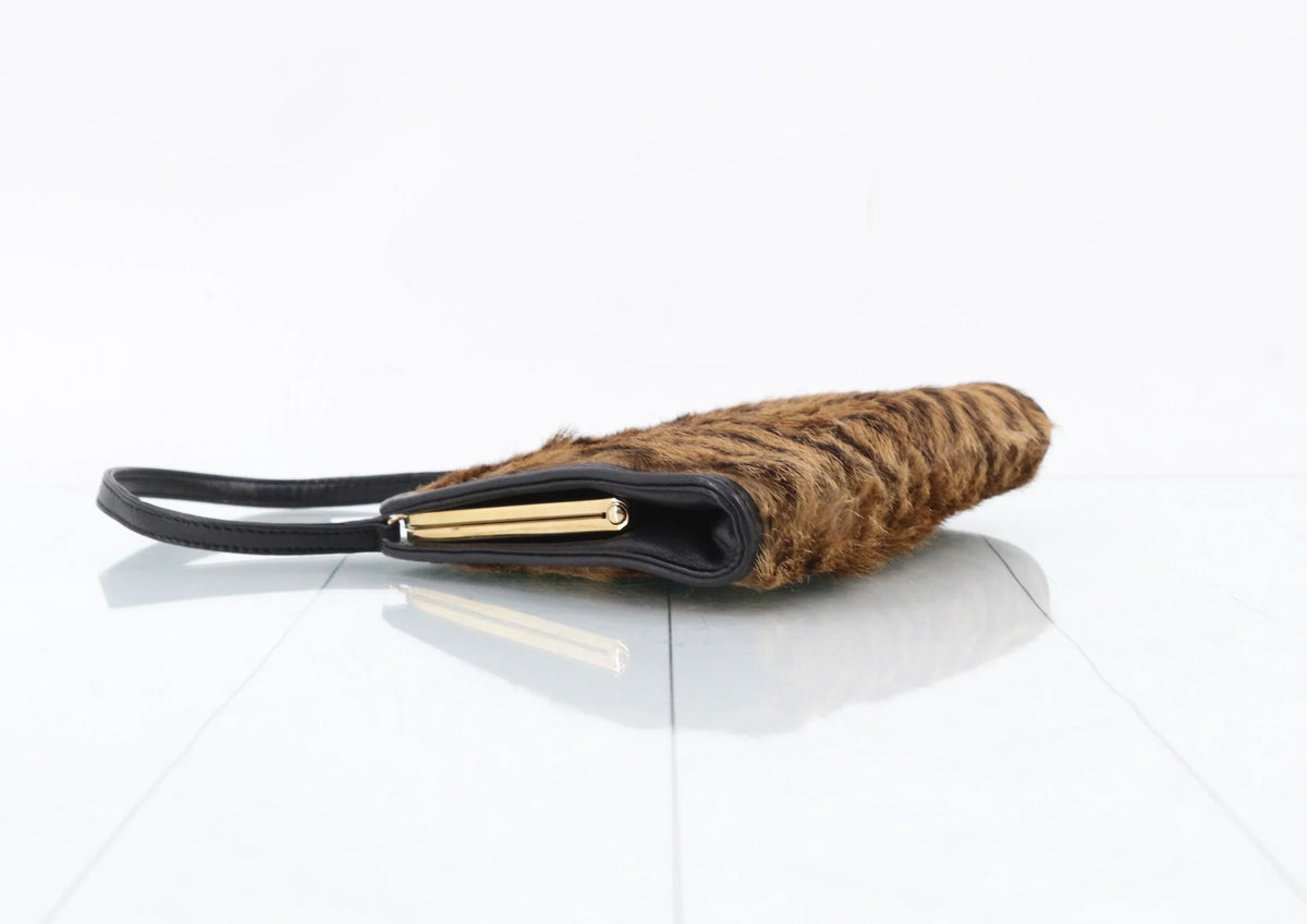 LOEWE Tiger Print Calf Hair Vanity Shoulder Bag