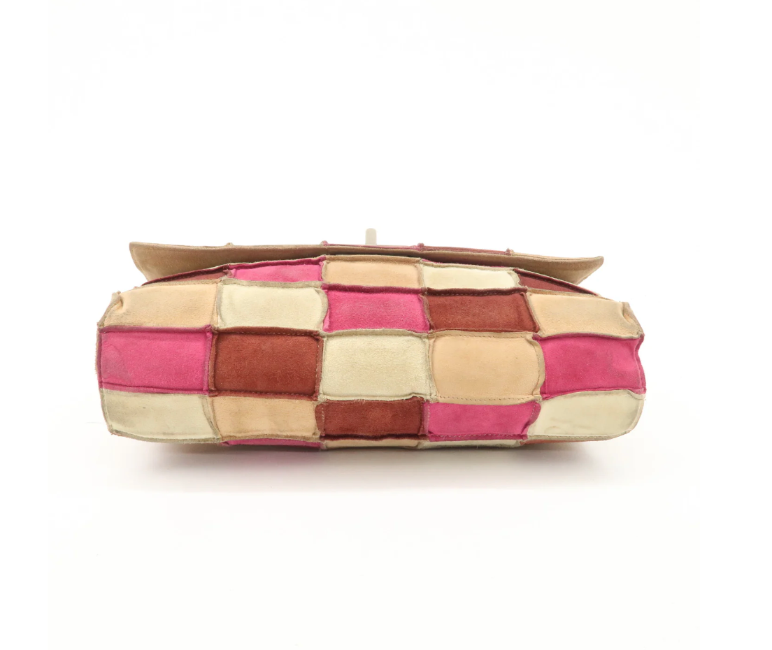 Chanel Suede Patchwork Shoulder Bag